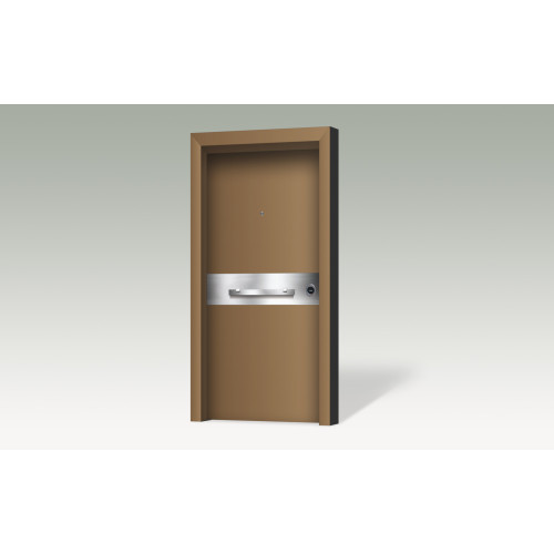 Θωρακισμένη πόρτα με επένδυση αλουμινίου ΒΟ 01B