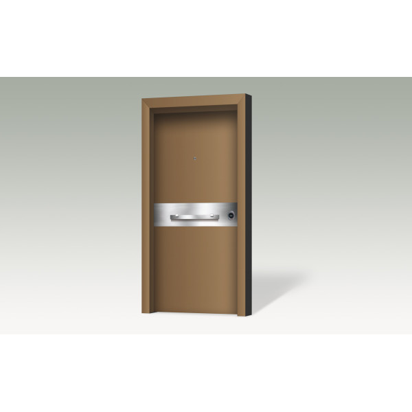 Θωρακισμένη πόρτα με επένδυση αλουμινίου ΒΟ 01B