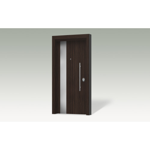 Θωρακισμένη πόρτα με επένδυση αλουμινίου BO 01KB