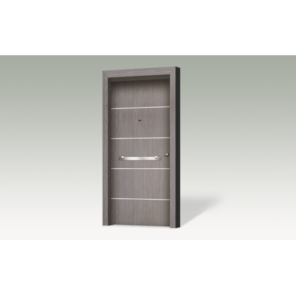 Θωρακισμένη πόρτα με επένδυση αλουμινίου BO 301