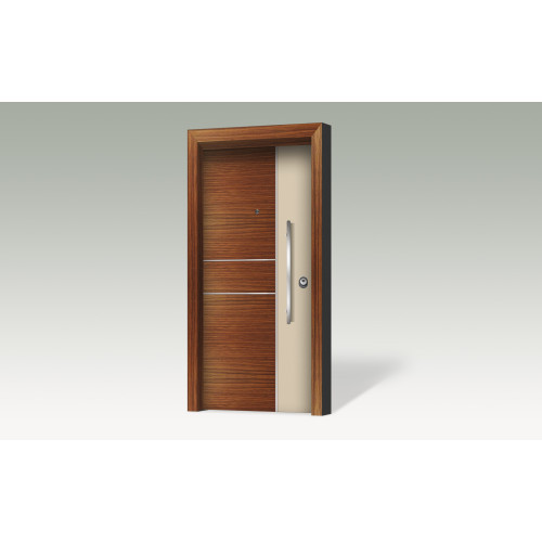 Θωρακισμένη πόρτα με επένδυση αλουμινίου BO 303D1