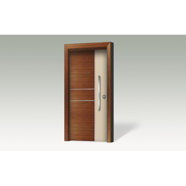 Θωρακισμένη πόρτα με επένδυση αλουμινίου BO 303D1