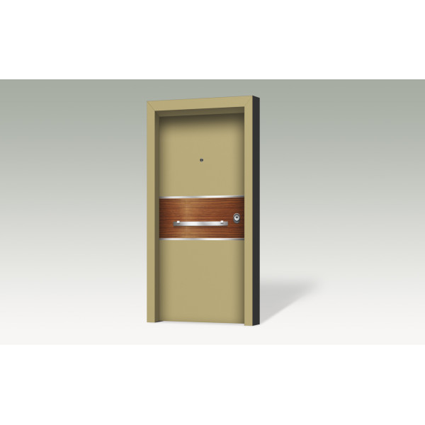 Θωρακισμένη πόρτα με επένδυση αλουμινίου BO 311