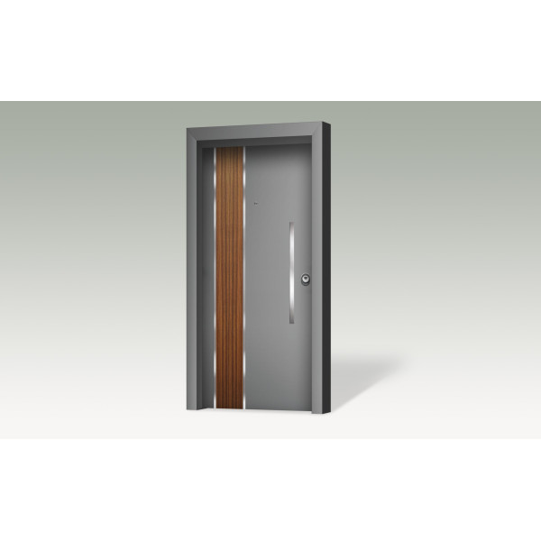 Θωρακισμένη πόρτα με επένδυση αλουμινίου BO 312