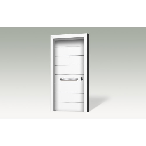 Θωρακισμένη πόρτα με επένδυση αλουμινίου AL 00R INOX