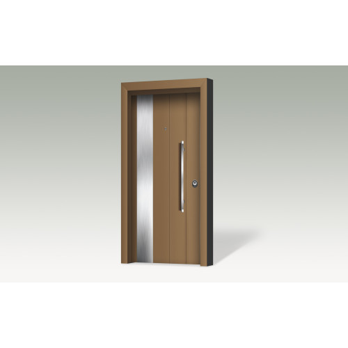 Armored door with aluminum cladding AL 01KR