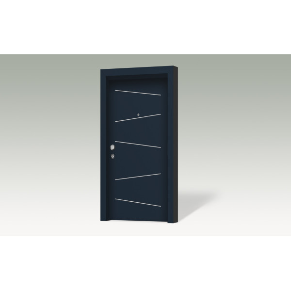 Θωρακισμένη πόρτα με επένδυση αλουμινίου A207