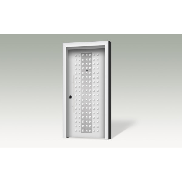 Θωρακισμένη πόρτα με επένδυση αλουμινίου A217