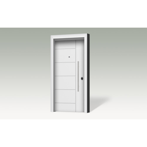 Θωρακισμένη πόρτα με επένδυση αλουμινίου A100