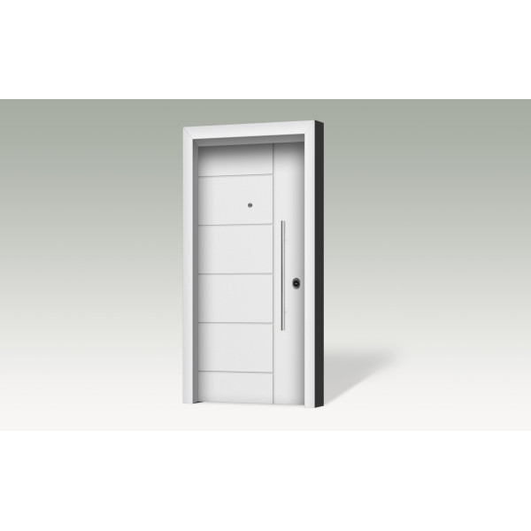 Θωρακισμένη πόρτα με επένδυση αλουμινίου A100