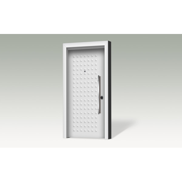 Θωρακισμένη πόρτα με επένδυση αλουμινίου A102