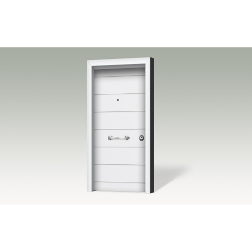 Θωρακισμένη πόρτα με επένδυση αλουμινίου A105