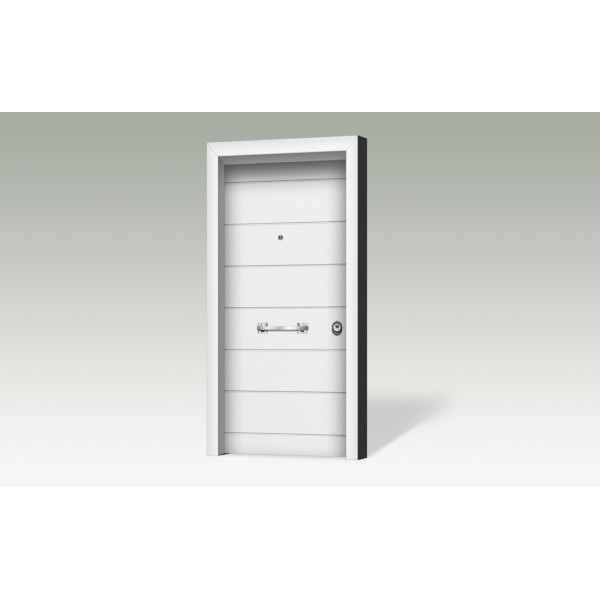 Θωρακισμένη πόρτα με επένδυση αλουμινίου A105